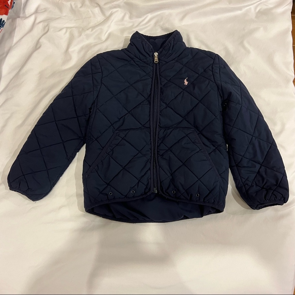 Ralph Lauren Girls Kids Polo Pony quilted jacket size 4 years 4T